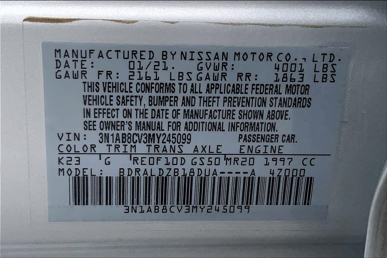 Used 2021 Nissan Sentra SV FWD image 36