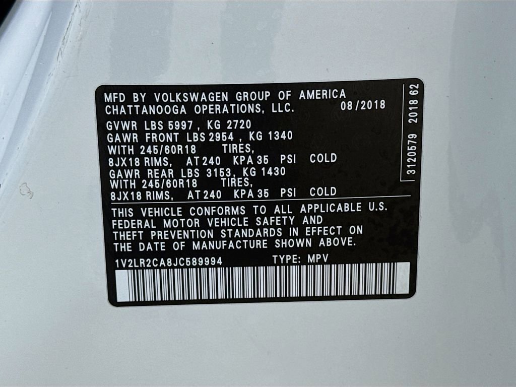 Used 2018 Volkswagen Atlas SE AWD/4WD image 40