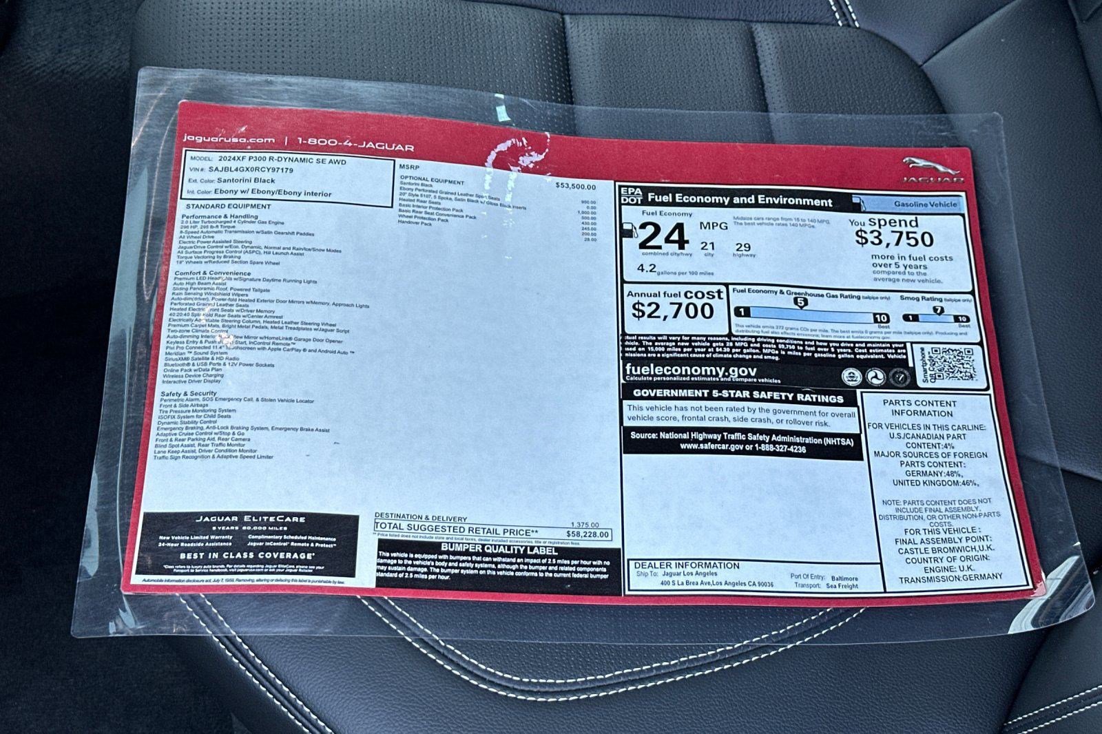 New 2024 Jaguar XF R-Dynamic SE image 28