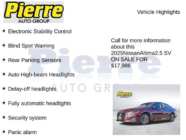 Used 2025 Nissan Altima 2.5 SV FWD image 14