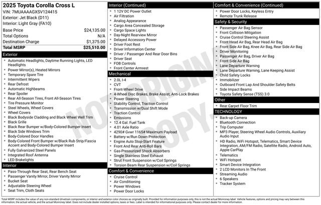Used 2025 Toyota Corolla Cross L FWD image 31