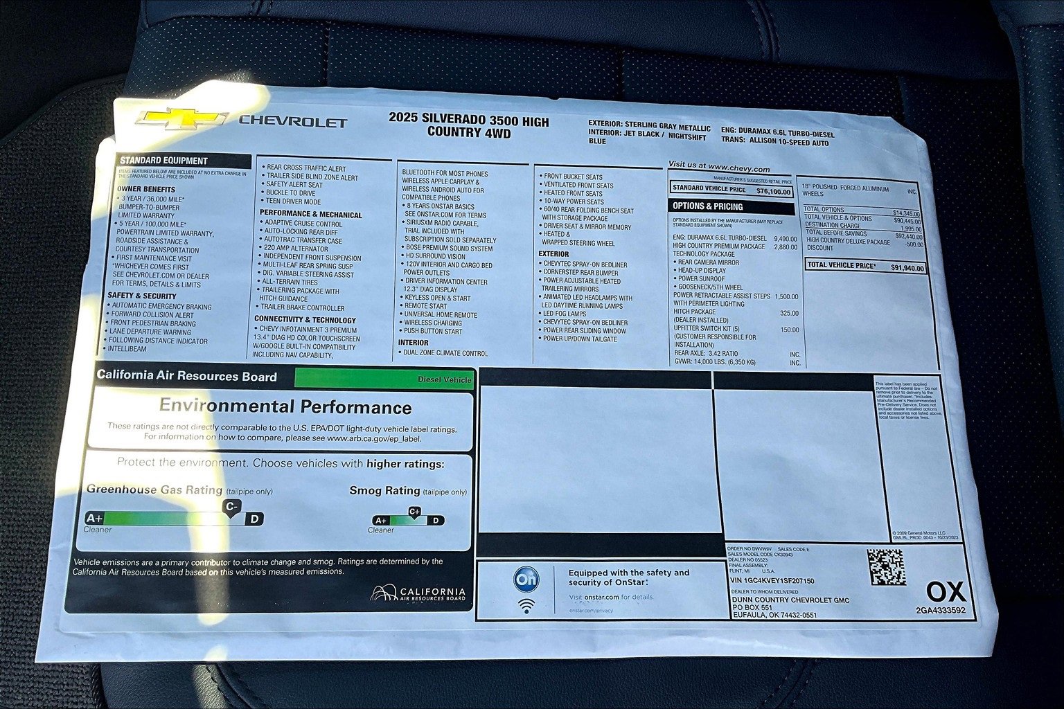 New 2025 Chevrolet Silverado 3500 High Country w/ High Country Premium Package image 14