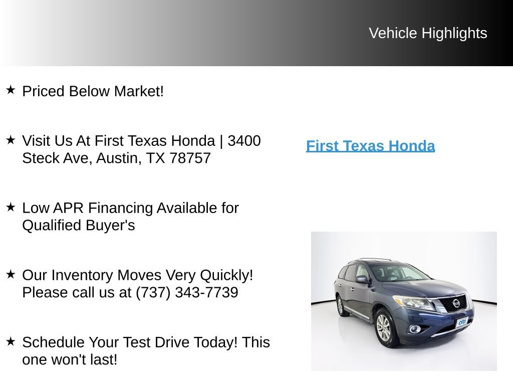 Used 2013 Nissan Pathfinder SL FWD image 10