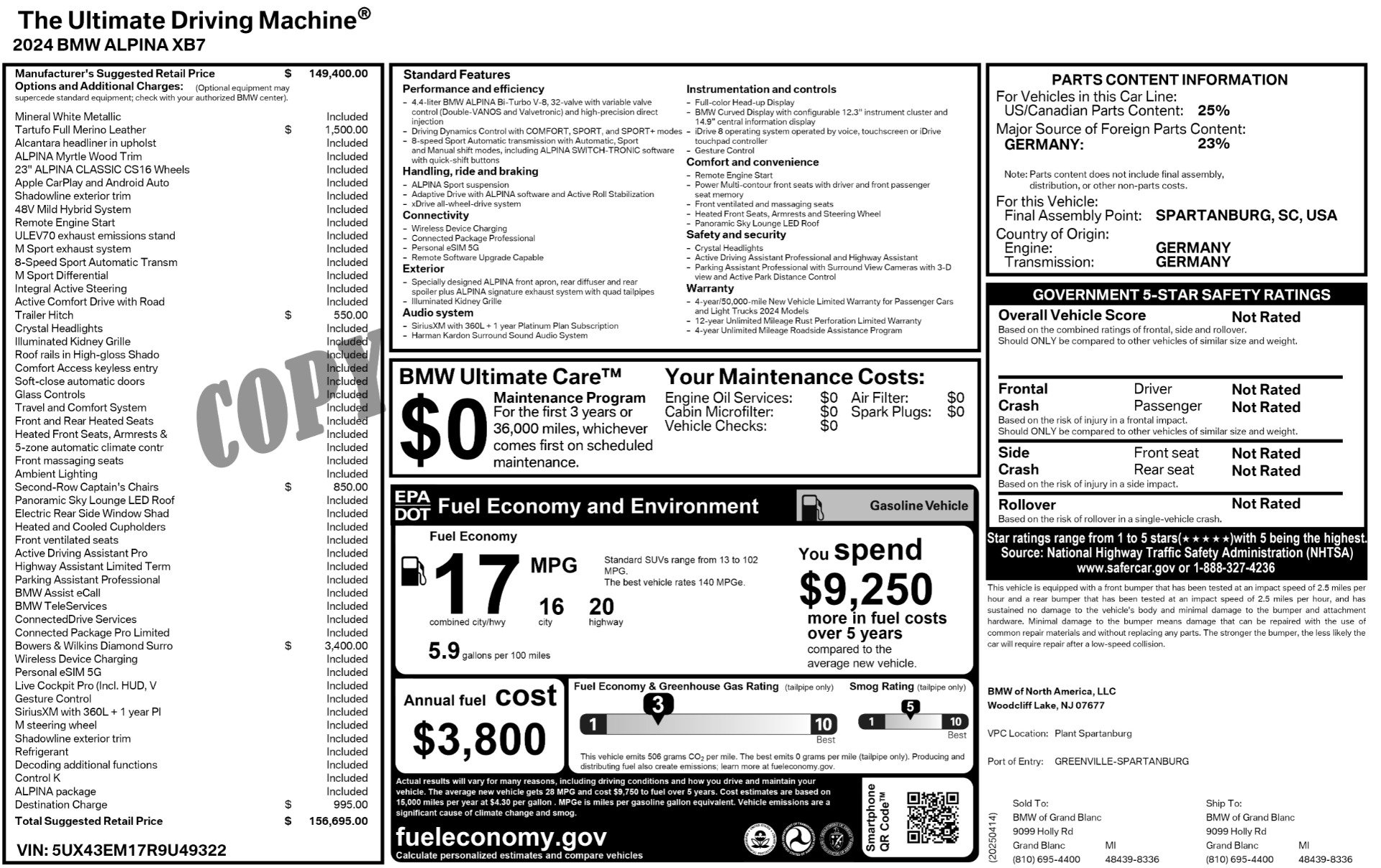 Used 2024 BMW ALPINA XB7 image 24