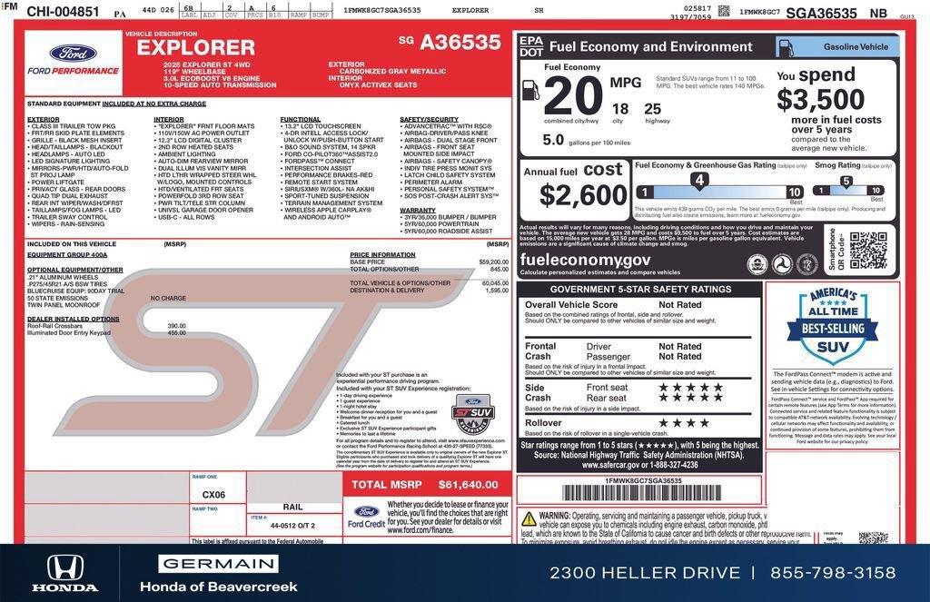 Used 2025 Ford Explorer ST AWD/4WD image 34