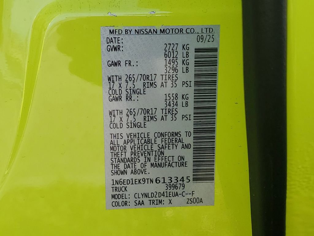 New 2026 Nissan Frontier PRO-4X w/ Pro-4x Convenience Package image 12