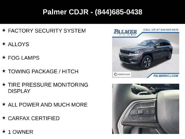 Certified 2024 Jeep Grand Cherokee Limited 4xe w/ Trailer Tow Package AWD/4WD image 24