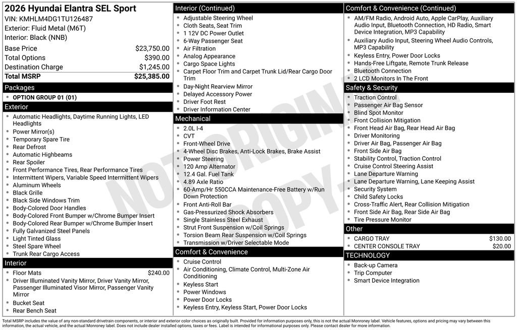 New 2026 Hyundai Elantra Sport image 5