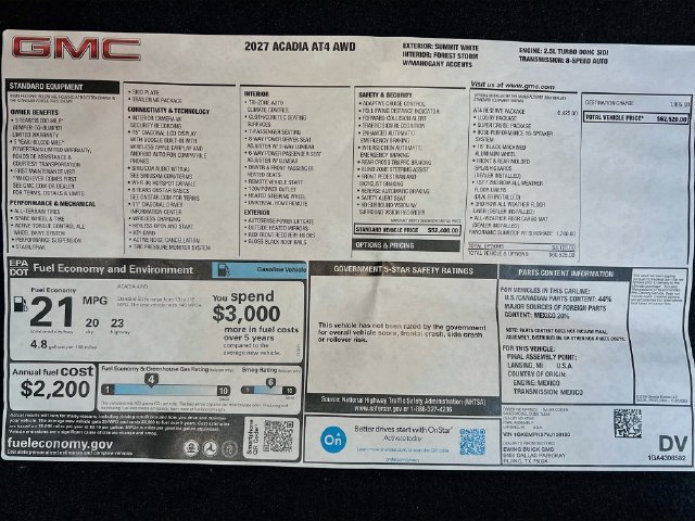 New 2027 GMC Acadia AT4 w/ AT4 Reserve Package AWD/4WD image 21