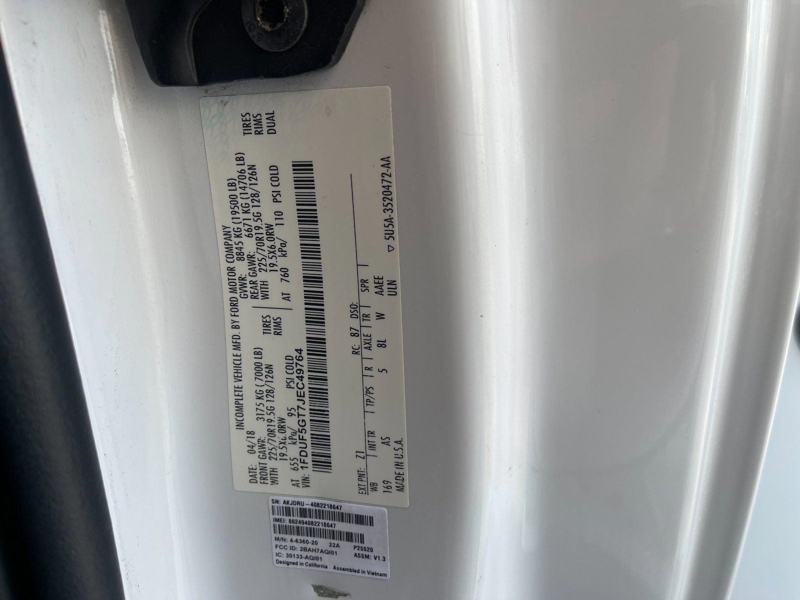 Used 2018 Ford F550 2WD Regular Cab Super Duty image 31