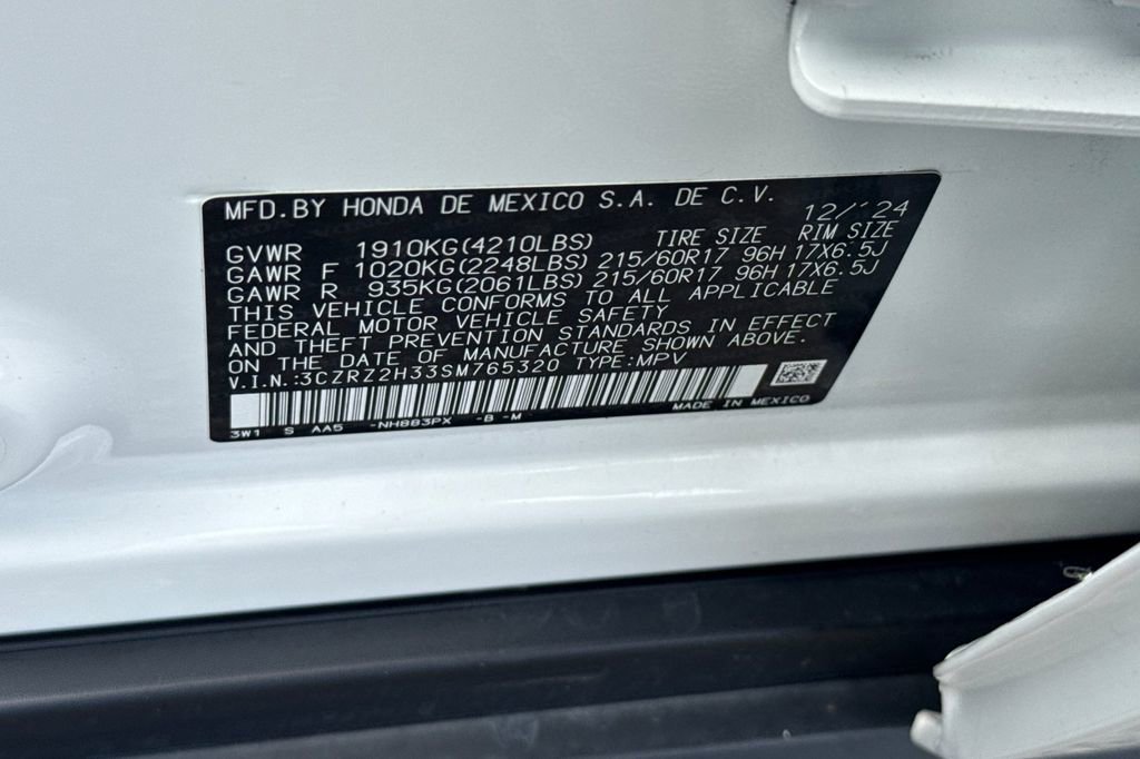 Certified 2025 Honda HR-V LX image 30