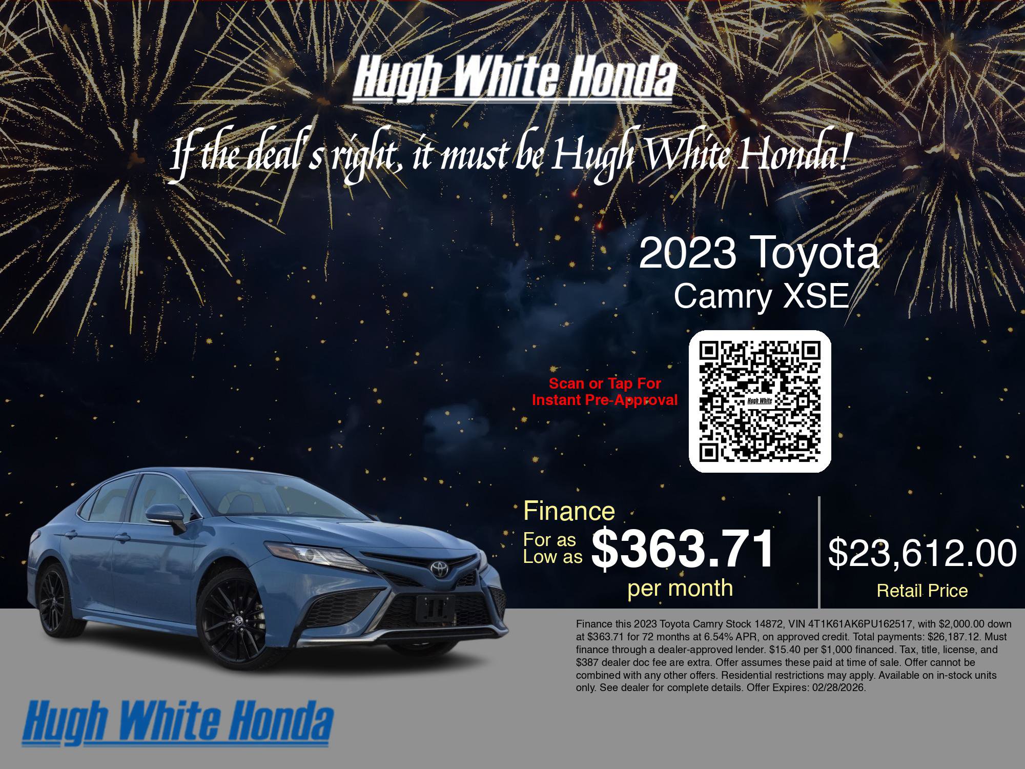 Used 2023 Toyota Camry XSE image 3