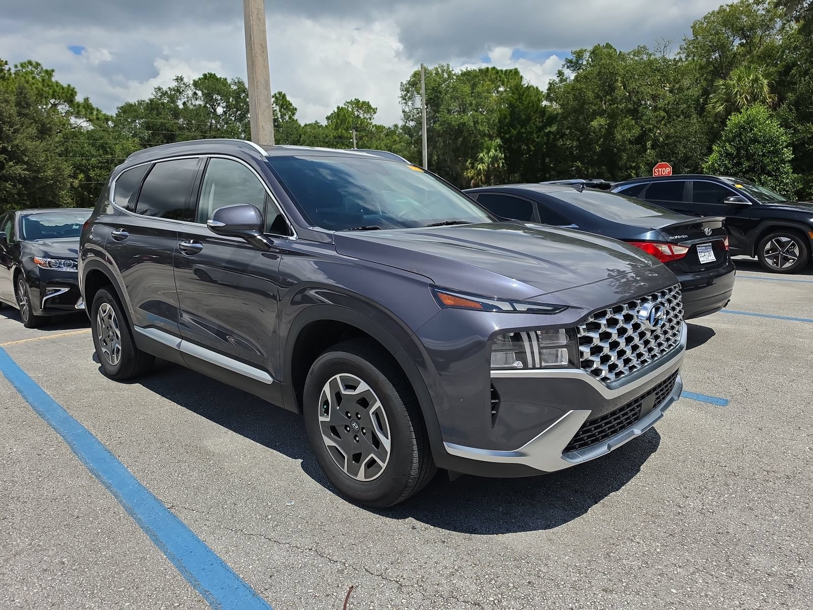 Used 2022 Hyundai Santa Fe Blue AWD/4WD image 1