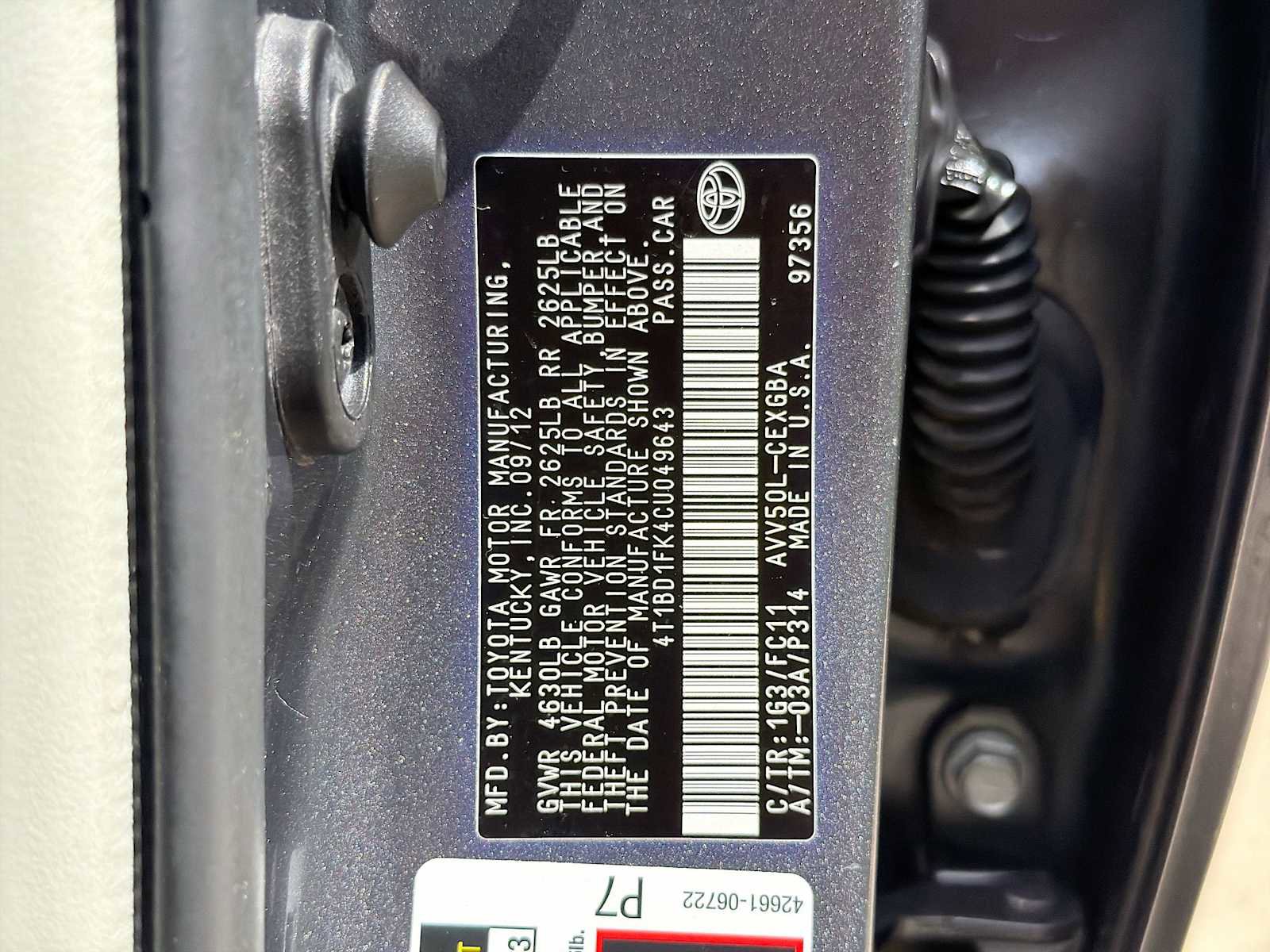 Used 2012 Toyota Camry XLE w/ Convenience Pkg FWD image 29