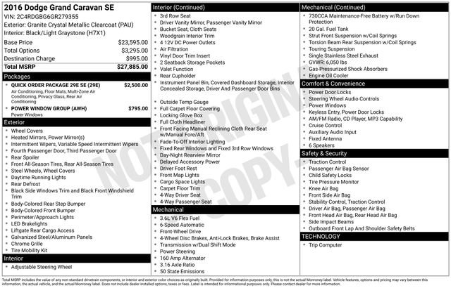 Used 2016 Dodge Grand Caravan SE w/ Quick Order Package 29E SE FWD image 32