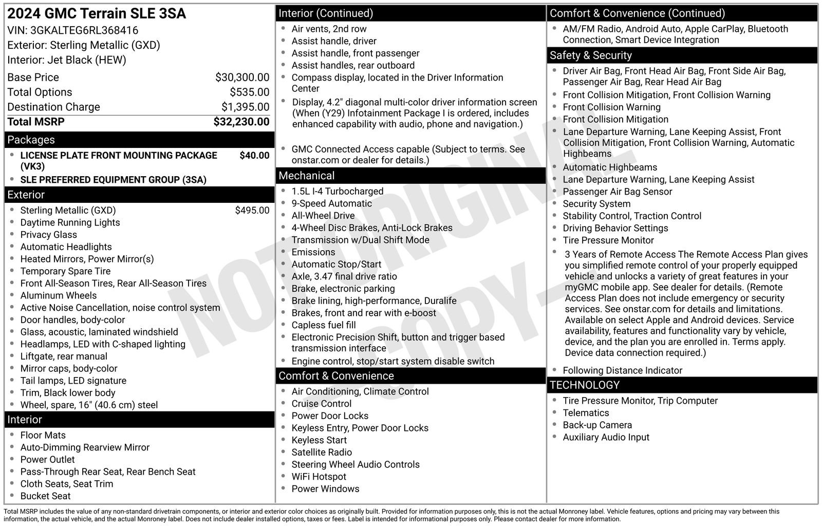 Used 2024 GMC Terrain SLE AWD/4WD image 31