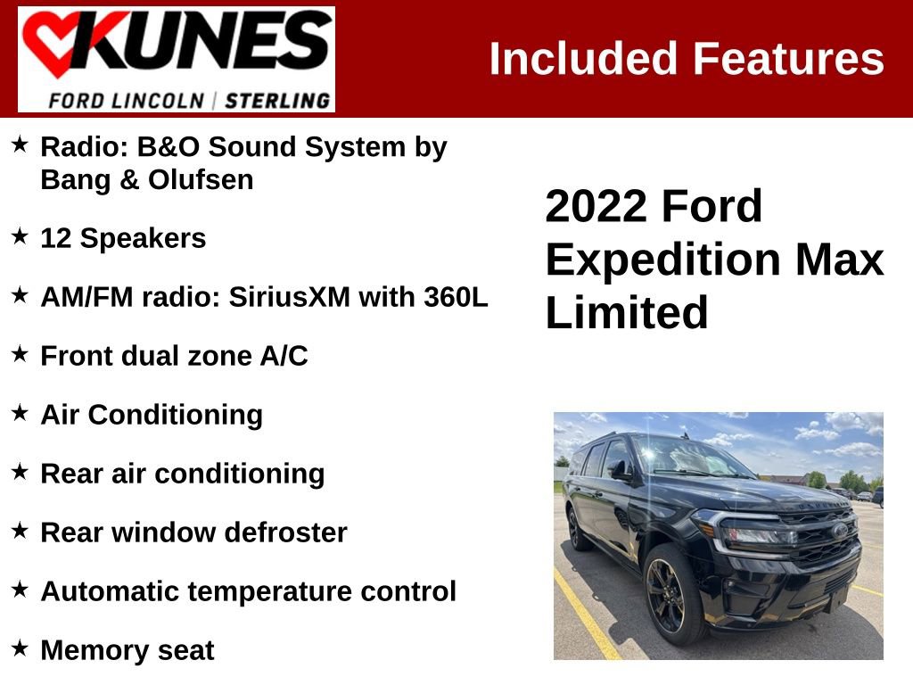 Used 2022 Ford Expedition Max Limited w/ Equipment Group 303A AWD/4WD image 2