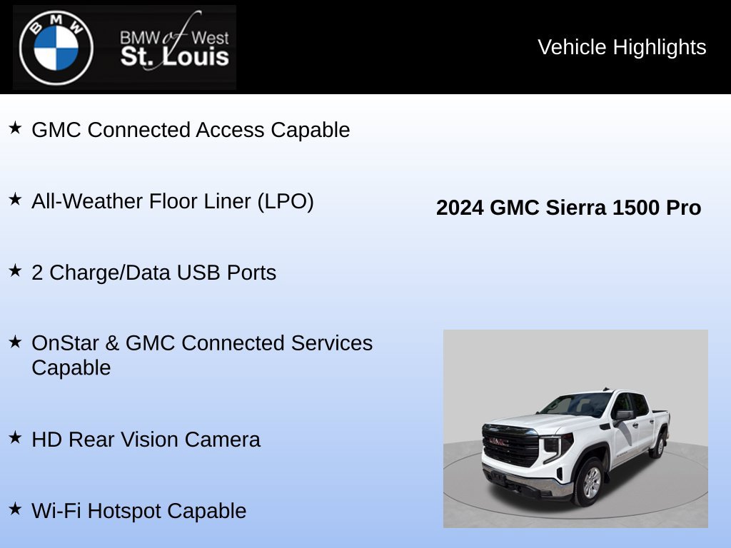 Used 2024 GMC Sierra 1500 Pro w/ Pro Value Package AWD/4WD image 30