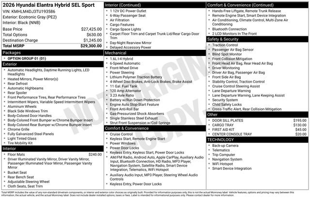 New 2026 Hyundai Elantra SEL FWD image 4