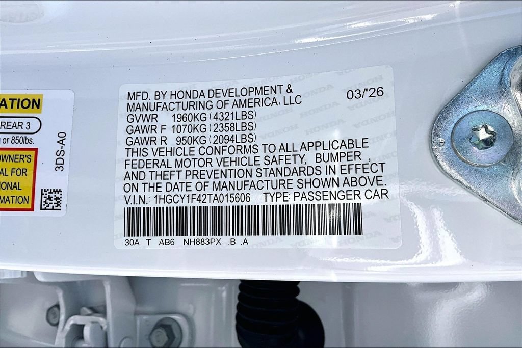 New 2026 Honda Accord SE image 8