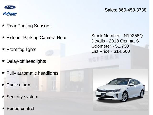 Used 2018 Kia Optima S w/ Panoramic Sunroof Package FWD image 25