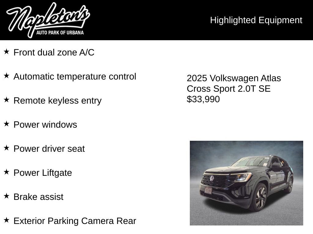 Used 2025 Volkswagen Atlas Cross Sport SE image 3