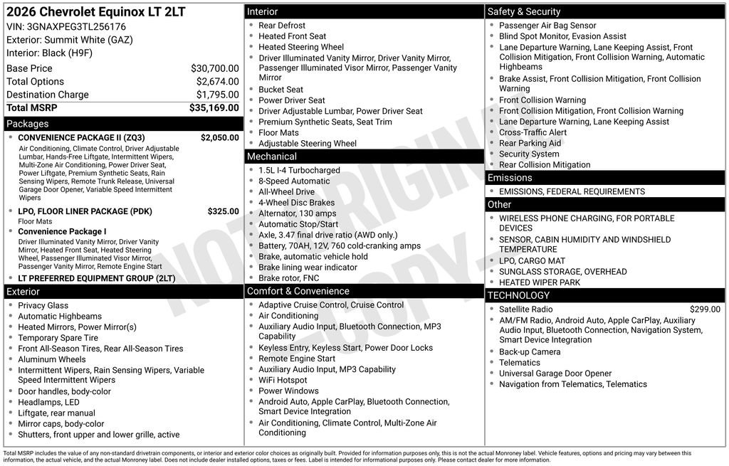 New 2026 Chevrolet Equinox LT w/ Convenience Package II image 8