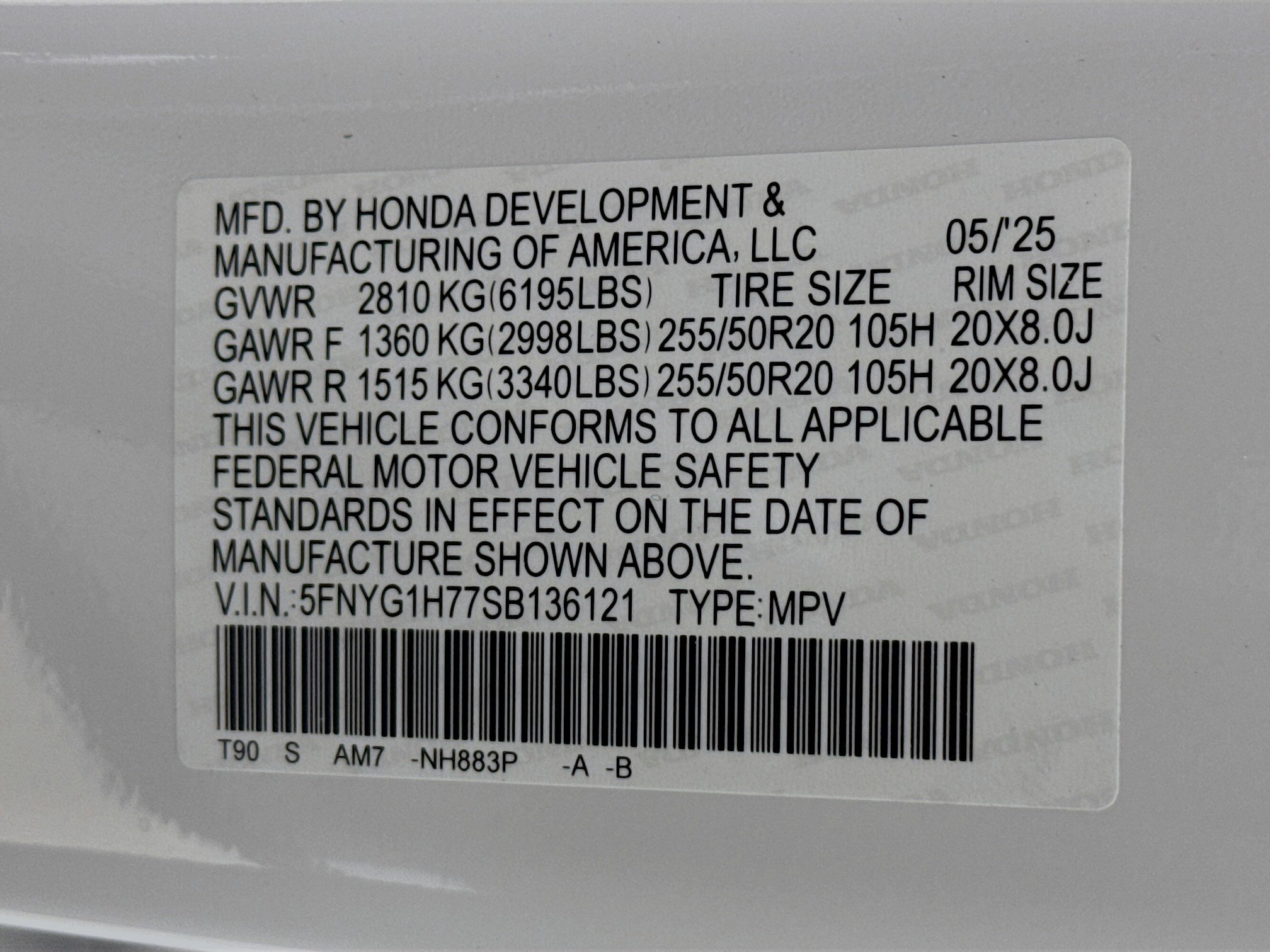 New 2025 Honda Pilot Touring image 40