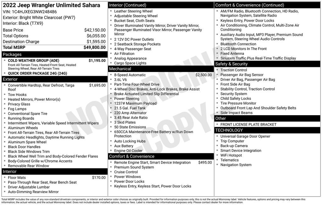 Certified 2022 Jeep Wrangler Unlimited Sahara w/ Cold Weather Group image 44