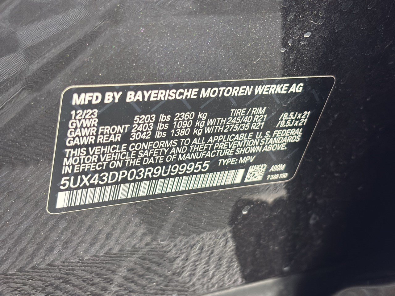 Certified 2024 BMW X3 sDrive30i w/ Parking Assistance Package RWD image 31