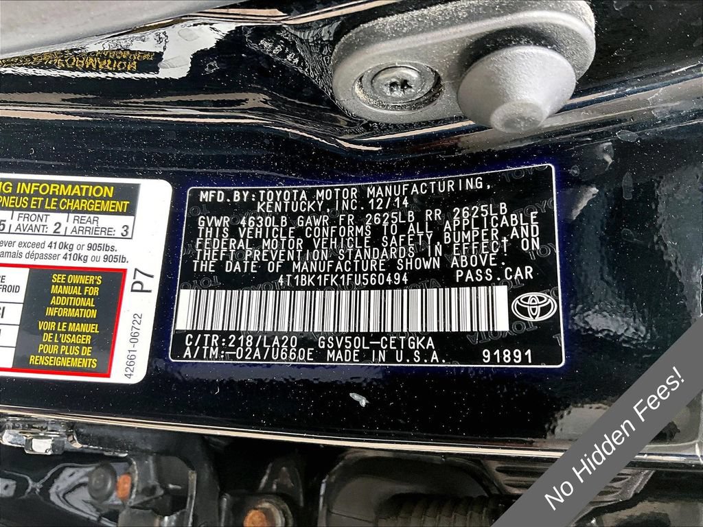 Used 2015 Toyota Camry XLE FWD image 29