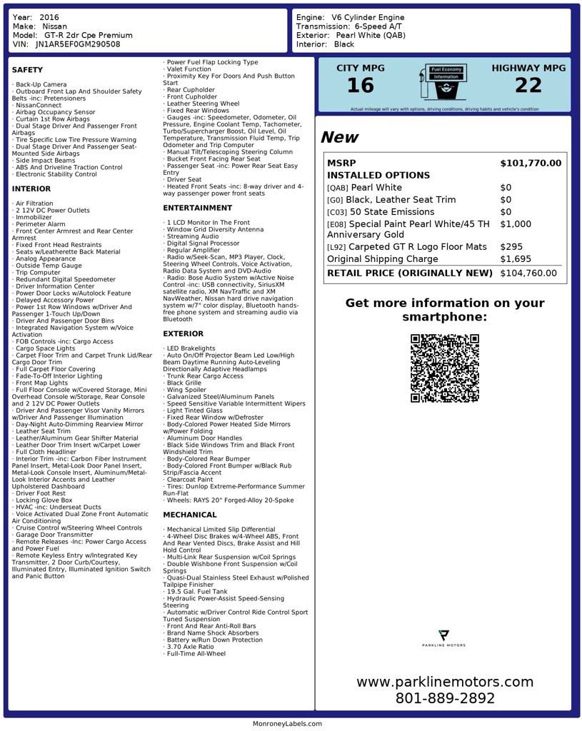 Used 2016 Nissan GT-R Premium image 27