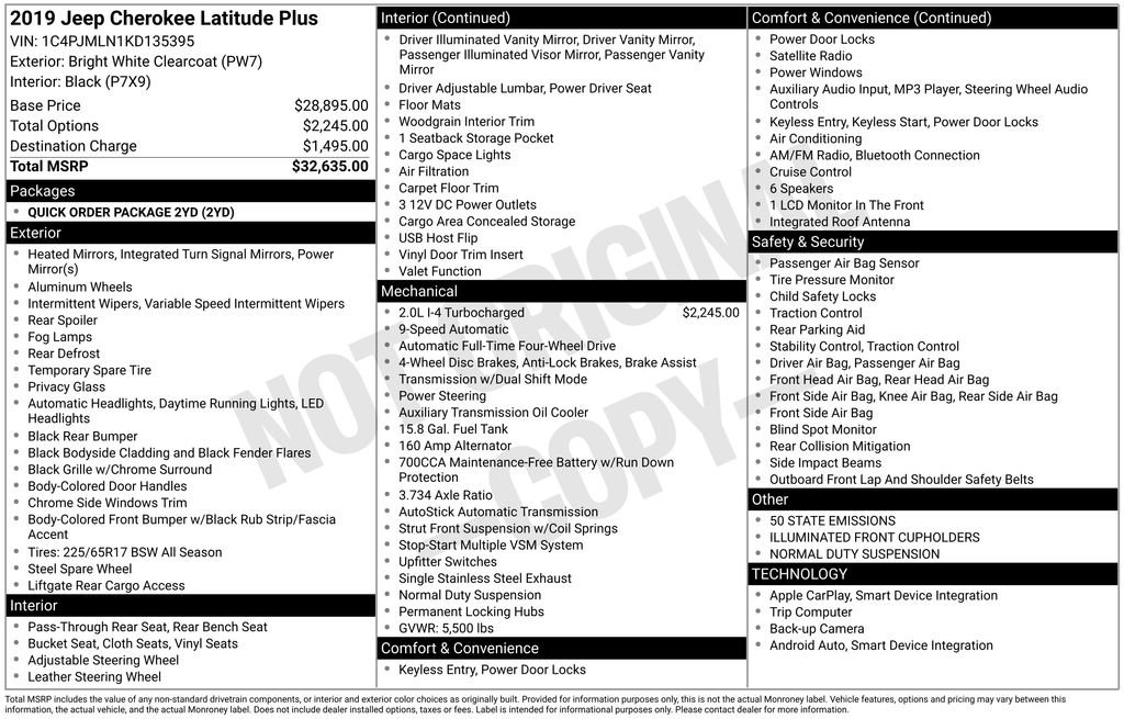 Used 2019 Jeep Cherokee Latitude Plus image 6