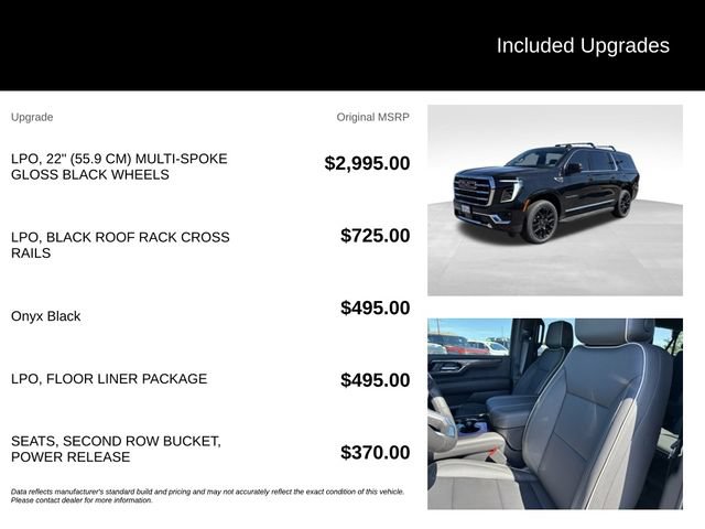 New 2026 GMC Yukon XL Elevation w/ LPO, Floor Liner Package AWD/4WD image 5