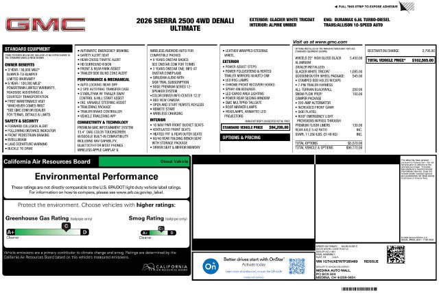 New 2026 GMC Sierra 2500 Denali Ultimate AWD/4WD image 2