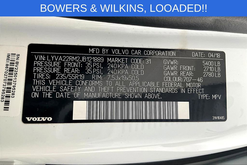 Used 2018 Volvo XC60 T6 R-Design w/ Convenience Package image 41