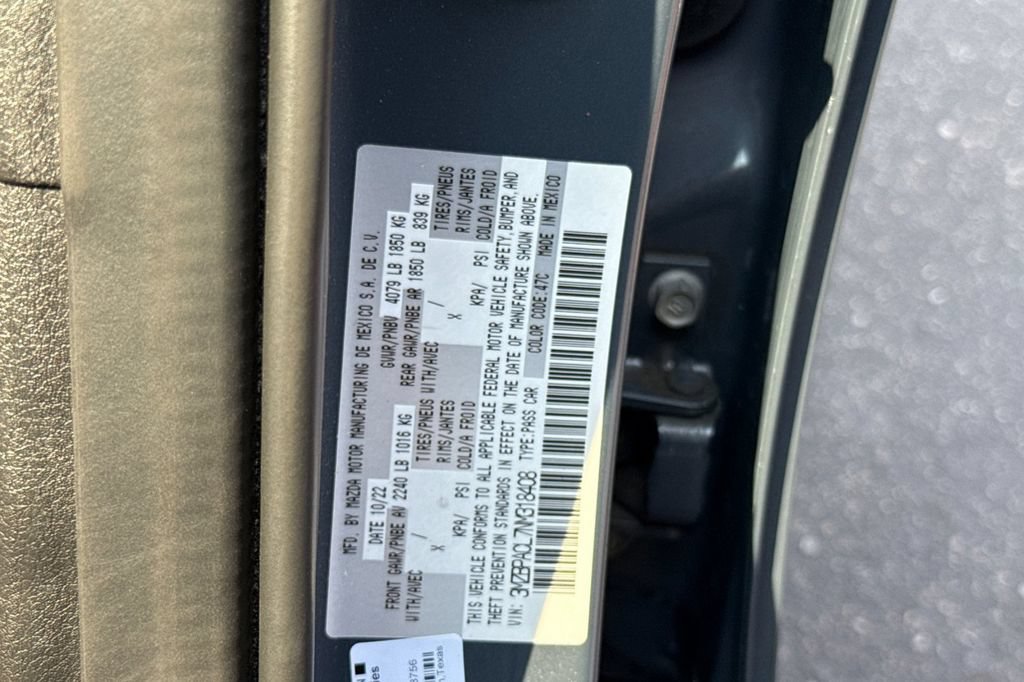 Certified 2022 MAZDA MAZDA3 s FWD image 27