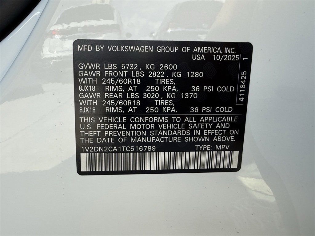 New 2026 Volkswagen Atlas SE image 27