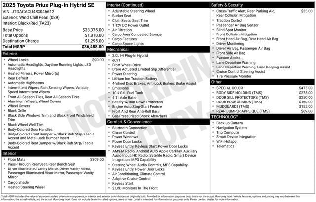 Certified 2025 Toyota Prius Plug-In Hybrid FWD image 32