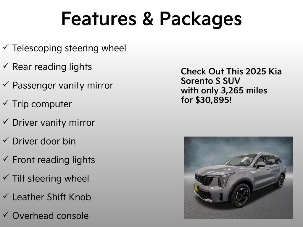 Used 2025 Kia Sorento S w/ Panoramic Sunroof Package AWD/4WD image 25