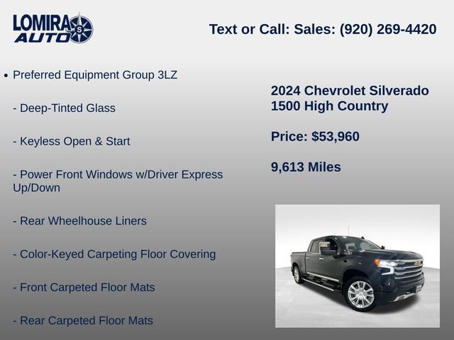 Used 2024 Chevrolet Silverado 1500 High Country w/ High Country Premium Package AWD/4WD image 14