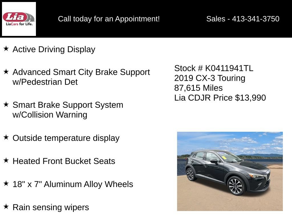 Used 2019 MAZDA CX-3 Touring w/ Touring I-ACTIVSENSE Package AWD/4WD image 16