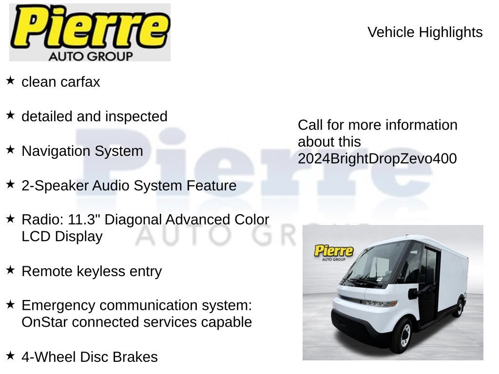 Used 2024 Chevrolet Brightdrop 400 w/ Commercial Equipment Package AWD/4WD image 7