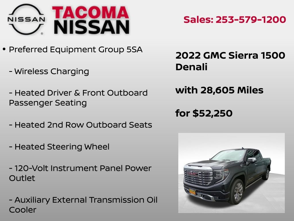 Used 2022 GMC Sierra 1500 Denali w/ Denali Reserve Package AWD/4WD image 10