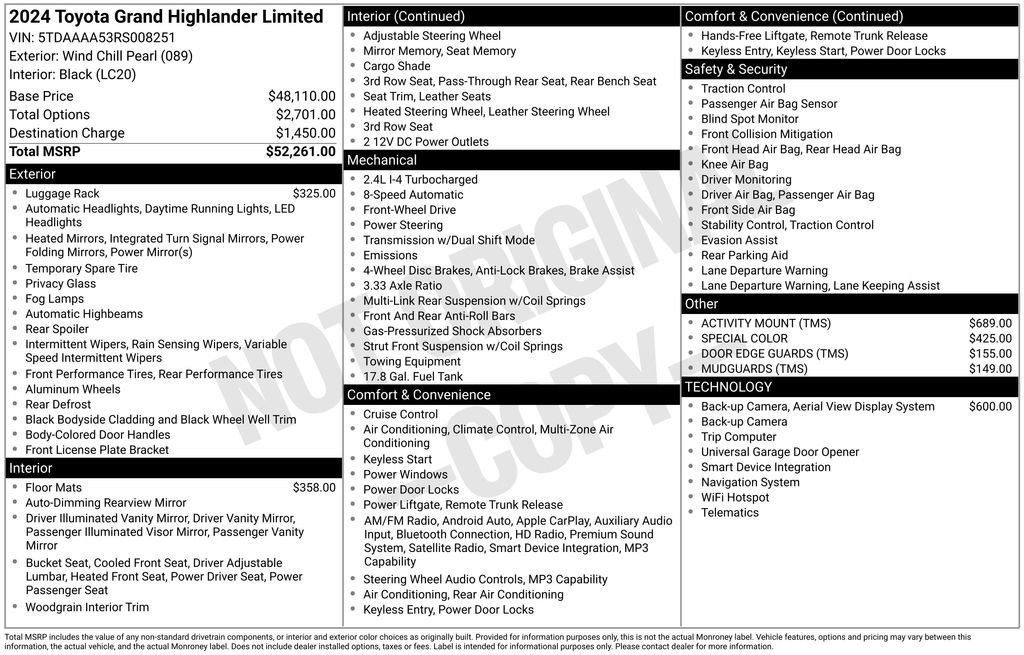 Used 2024 Toyota Grand Highlander FWD image 47
