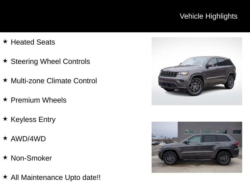 Used 2021 Jeep Grand Cherokee Limited w/ Quick Order Package 28K 80th image 26