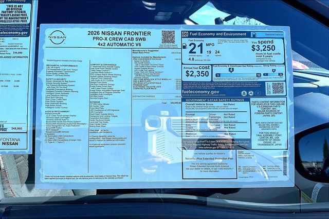 New 2026 Nissan Frontier Pro-X w/ Pro-X Convenience Package image 13