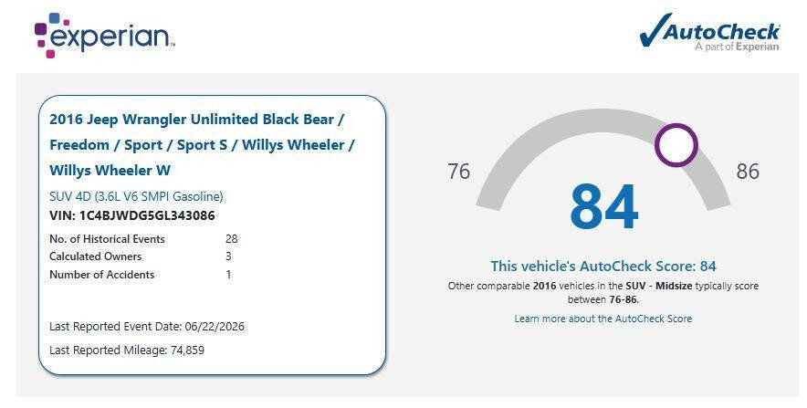 Used 2016 Jeep Wrangler Unlimited Sport w/ Connectivity Group AWD/4WD image 15
