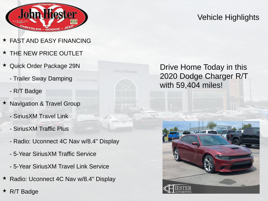 Used 2020 Dodge Charger R/T w/ Navigation & Travel Group RWD image 5