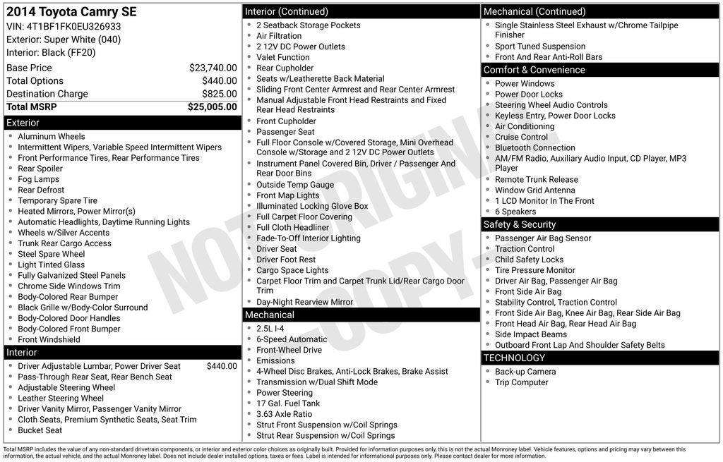 Used 2014 Toyota Camry SE image 6